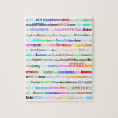 Boston Text Design II Puzzle Legpuzzel (Verticaal)