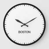 Boston Time Zone Newsroom Style Clock Grote Klok (Voorkant)