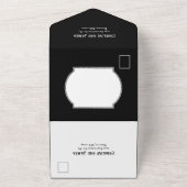 Boston Toile All in One Wedding Invite Uitnodiging (Buitenkant)