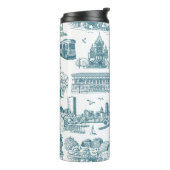 Boston Toile (Anniversary Ed.) Blauw/Wit Thermosbeker (Gedraaid links)