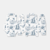 Boston Toile Blue Bedankdoosjes (Uitgevouwen)