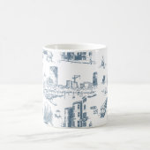 Boston Toile Blue Koffiemok (Center)
