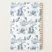 Boston Toile Blue Planner (Achterkant)