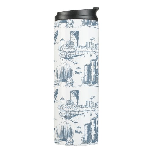 Boston Toile Blue Thermosbeker (Gedraaid links)
