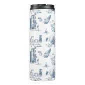 Boston Toile Blue Thermosbeker (Achterkant)