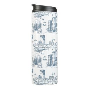 Boston Toile Blue Thermosbeker
