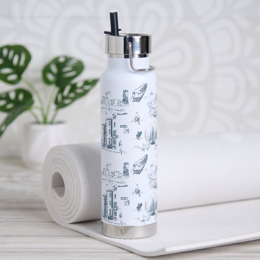 Boston Toile Blue Waterfles (Yoga)
