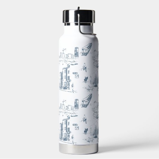 Boston Toile Blue Waterfles (Links)