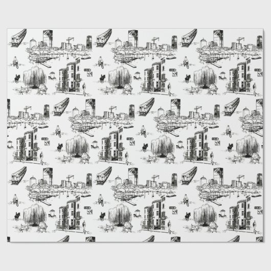 Boston Toile Cadeaupapier (Vlak)