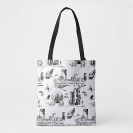 Boston Toile Canvas tas