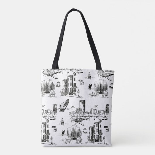Boston Toile Canvas tas (Achterkant)