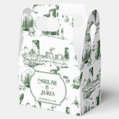 Boston Toile Evergreen Gepersonaliseerde Favoriet  Bedankdoosjes (Geopend)