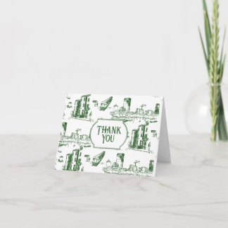 Boston Toile Forest Green Dank u kaart