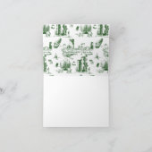 Boston Toile Forest Green Dank u kaart (Binnen)