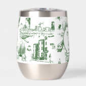 Boston Toile Forest Green Gepersonaliseerde bruilo (Voorkant)