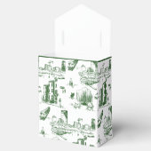 Boston Toile Forest Green gepersonaliseerde gunst  Bedankdoosjes (Geopend)