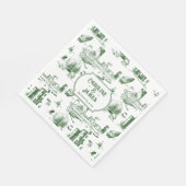 Boston Toile Forest Groen Aangepast Papier Servett Servet (Hoek)
