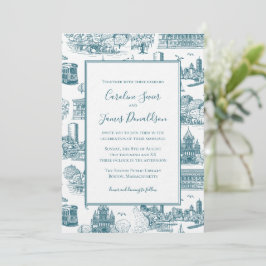 Boston Toile (jubileumeditie) blauw/wit Kaart