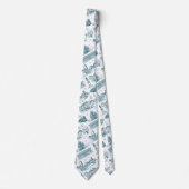 Boston Toile (jubileumeditie) blauw/wit Stropdas (Voorkant)