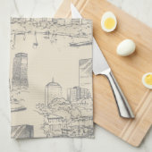 Boston Toile Kitchen Towel Theedoek (Quarter Fold)