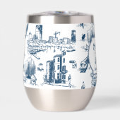 Boston Toile Marine gepersonaliseerde bruiloft dat (Voorkant)