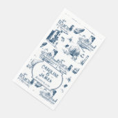 Boston toile marine ponskaart voor de bruiloft han servet (Hoek)