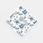Boston Toile Navy en White Servet (Hoek)