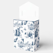 Boston Toile Navy gepersonaliseerde gunst box Bedankdoosjes (Geopend)
