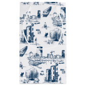 Boston Toile Navy Gift Bag Klein Cadeauzakje (Achterkant)