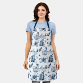 Boston Toile Navy Schort (Gedragen)