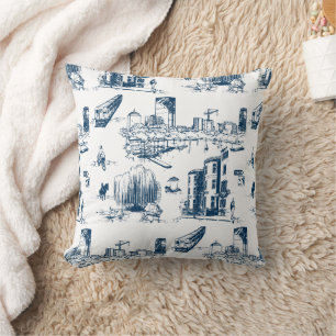 Boston Toile Navy Sierkussen