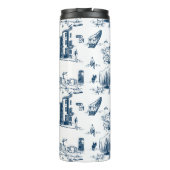 Boston Toile Navy Thermosbeker (Achterkant)