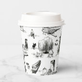 Boston Toile Papieren Bekers (Achterkant)