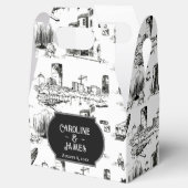 Boston Toile Personalized Favor Box Bedankdoosjes (Geopend)