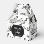 Boston Toile Personalized Favor Box Bedankdoosjes (Voorkant Zijde)