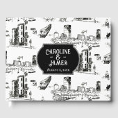 Boston Toile Personalized Weddenschap Book Gastenboek (Voorkant)