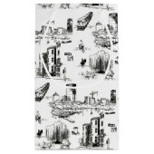 Boston Toile Personalized Wedding Gift Bag Klein Cadeauzakje (Achterkant)