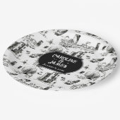 Boston Toile Personalized Wedding Paper Bord (Gekanteld)