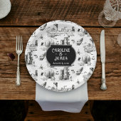 Boston Toile Personalized Wedding Paper Bord