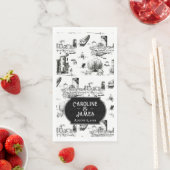 Boston Toile Personalized Wedding Paper Towelks Servet (Insitu)