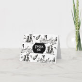 Boston Toile Persoonlijke Dank u Kaart (Voorkant)