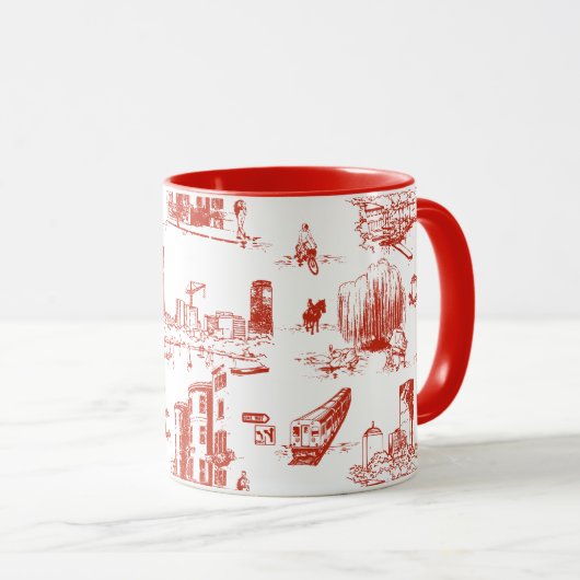 Boston Toile Red Mok (Voorkant rechts)