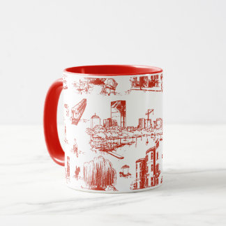 Boston Toile Red Mok