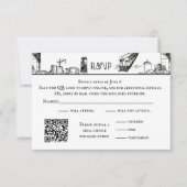 Boston Toile RSVP-kaart Bedankkaart (Voorkant)