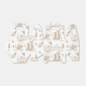 Boston Toile Tan and White Bedankdoosjes (Uitgevouwen)