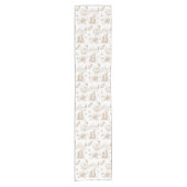 Boston Toile Tan and White Korte Tafelloper (Voorkant)