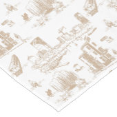 Boston Toile Tan and White Korte Tafelloper (Hoek)
