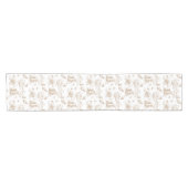 Boston Toile Tan and White Korte Tafelloper (Horizontaal)