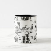 Boston Toile Tweekleurige Koffiemok (Center)