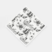 Boston Toile Zwart-wit Servet (Hoek)